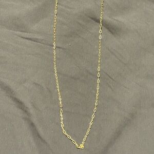 10kt gold paperclip chain necklace